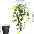 thumbnail image 2 of 2 Pack Fake Hanging Plants for Shelf, Artifical Potted Ivy Plants for Bathroom Decor, Fake Ivy Hanging Plant for Indoor Farmhouse Decor (Ivy), 2 of 5