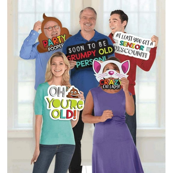 amscan Assorted Jumbo Photo Props for Oldies- 5 pcs.