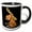 Black/White, variant on 3drose, Funny Cute Sitting Moose Primitive Art Cartoon, 15oz Mug