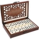 thumbnail image 1 of Dominoes Set Double Six Domino Jumbo Game Mexican Train Classic Numbers Wooden Game Table Storage Box for Boys Girls Entertainment Party Favors, 1 of 5