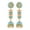 Aqua Blue-White, variant on Bollywood Jewellery Traditional Ethnic Bridal Bride Wedding Bridesmaid Gold-plated Meenakari Long Jhumki Sky Blue Earrings