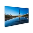 thumbnail image 2 of Trademark Fine Art "Blue Hour in Front of the Eiffel Tower" Canvas Art by Mathieu Rivrin, 2 of 2