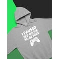 thumbnail image 2 of Tstars Boys Video Game Hoodie - I Paused My Game to Be Here - Gamer Gift Hoodie - XL, Gray, 2 of 6