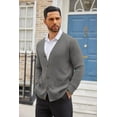 thumbnail image 3 of COOFANDY Men's Cardigan Sweater Long Sleeve Casual V Neck Button Down Knitted Sweater with Pockets, 3 of 6