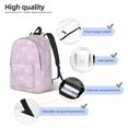 thumbnail image 3 of Wukai Shells Pearl Durable Canvas Laptop Backpack,Adjustable Shoulder Straps,Water-Resistant,Large Capacity,Stylish Design, Fits 15-17in Laptops,Unisex for School,Office,Travel-Small, 3 of 5