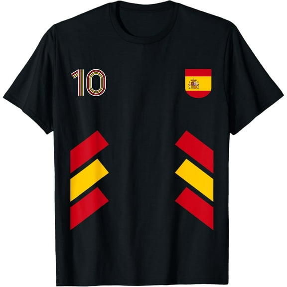 Retro10 Spain Football Spain Soccer Spain Flag T-Shirt