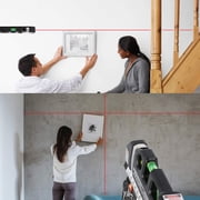 Laser Level Line Tool, Multipurpose Lazer Leveler Tool,8 feet Cross Line Laser measuring Tape,Laser Level for Picture Hanging Cabinets Tile Walls Condition