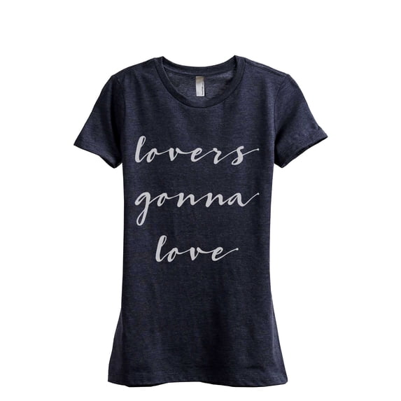 Thread Tank Lovers Gonna Love Women's Fashion Relaxed Crewneck T-Shirt Tee Heather Navy X-Large