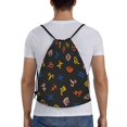 thumbnail image 2 of ZNDUO Gym Drawstring Bag, Colorful Zodiac Signs Seamless Pattern Men and Women Fitness Drawstring Backpack Swimming Bags, Small, 2 of 8