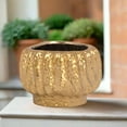 thumbnail image 3 of Bella Stoneware Gold Pot, 3 of 10