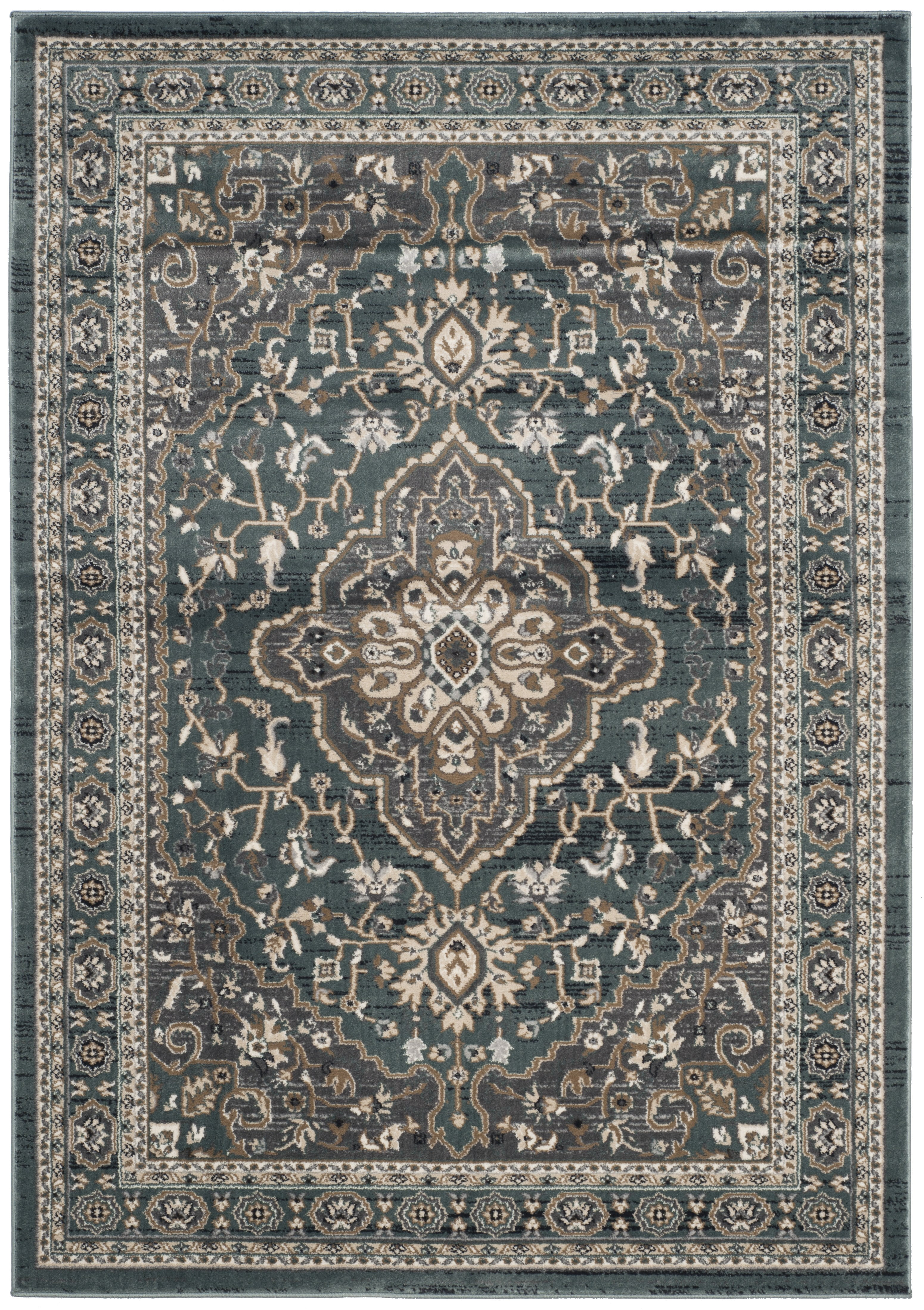 Safavieh Lyndhurst Idella Floral Area Rug, Teal/Gray, 6' x 8'