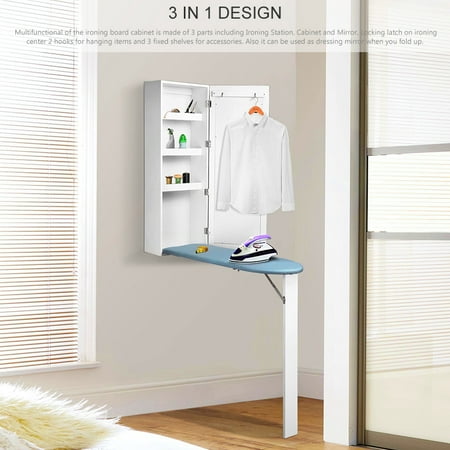 Sortwise Wall Mounted Ironing Board Center Storage Cabinet