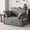 Gray, variant on BedLuxury 51" Foldable Loveseat with Storage Pocket, Futon Sofa Bed,Mordern Sleeper Couch for Small Space,Green