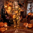 thumbnail image 2 of Halloween Family Pajamas Set Long Sleeve Crew Neck, Soft Matching Halloween Pajamas with Top Hat Pumpkin Print, Vintage Family Halloween Pajama Set for Party, 2 of 7