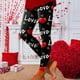 thumbnail image 1 of MKLEKYY Ropa deportiva para mujer, mallas con estampado de San Valentín para mujer, mallas deportivas de control para yoga, mallas para mujer, 1 of 3
