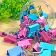 thumbnail image 3 of MesaSe 1 Tub Assorted Color Metal Paper Clamps office Document File Ticket Binder Clips, 3 of 10