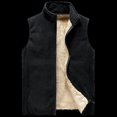 thumbnail image 4 of Chaleco de primavera y otoño para hombre, chaleco polar grueso con forro polar y cuello levantado de talla grande, ropa para hombre, 4 of 5