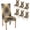 Grey-check-plaid, variant on Dining Room Chair Covers Set of 6 Grey and Beige Plaid Stretch Dining Chair Covers Removable Washable Kitchen Chair Covers Chair Protector Covers for Party Hotel