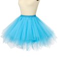 thumbnail image 6 of WHLBF Women's Large Size Retro Slip High Quality Bubble Yarn Ballet Skirt Dance Half Skirt Blue XL(XL), 6 of 6