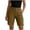 Brown#womens party shorts, variant on UVEASISHA Cargo Shorts for Women Elastic Waist Twill Shorts High Waisted Button Fly Shorts Stretchy Knee Length Hiking Shorts with Pockets White XXL