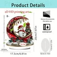 thumbnail image 4 of Taicans Christmas Figurine Santa Claus Snowman Acrylic Flat Decoration - Snowman,Moon,Tree & Glitter Decorations,Shatterproof,Multi-Purpose Holiday Ornament for Home & Gift, 4 of 5