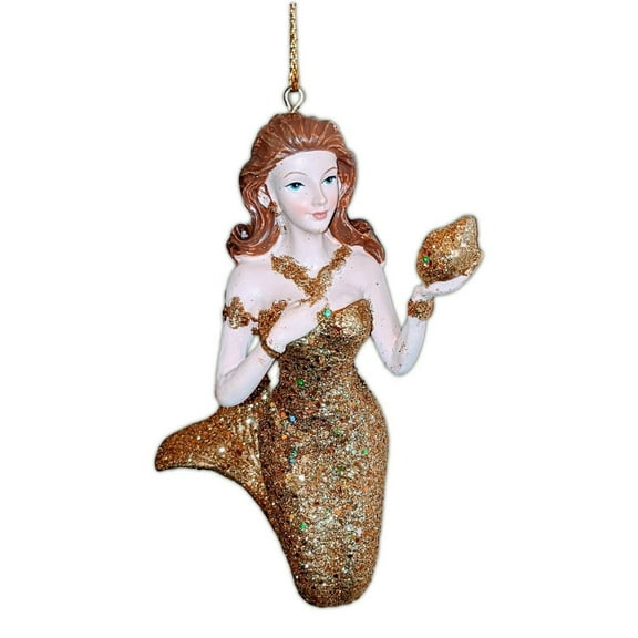 Shimmering GOLD MERMAID Christmas Ornament by Chesapeake Bay
