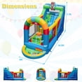 thumbnail image 3 of Costway Inflatable Bounce House with Climbing Surface Long Slide Obstacles with 735W blower, 3 of 10