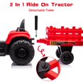thumbnail image 6 of Outfunny 24V Ride on Toy for Big Kids, Powered Ride On Tractor with Trailer & Remote - Red, 6 of 10