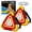 2PCS, variant on 3-in-1 Solar Emergency Triangle Warning Light, Rechargeable Roadside Hazard Lights with 4 Flash Modes, IP65 Waterproof Reflective Triangles, for Car Truck RV Vehicle Roadside Emergencies