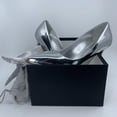 thumbnail image 5 of Giuseppe Zanotti Women's Leather Pointed Toe Pump Heels Silver, 5 of 5