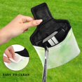 thumbnail image 4 of Haosy Light Green Soft Pastel Watercolor Golf Mallet Putter Cover Strong Magnetic Leather Golf Club Headcover Closure, 4 of 7