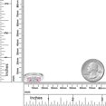 thumbnail image 6 of Gem Stone King 14K White Gold White and Pink Lab Grown Diamond 3-Stone Engagement Ring | 1.00 Cttw | Round 5MM and 4MM | Three Stone Wedding Anniversary Promise Ring for Women (Size 7), 6 of 6