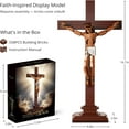 thumbnail image 3 of Figura de Jesús en la Cruz Cristo Crucificado con Bloques de Construcción, Modelo Armable Religioso, Regalo Cristiano, Decoración Cristiana, 3 of 9