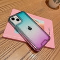 thumbnail image 2 of Hybrid Rubber for iPhone 13 Case, Heavy Duty Protection Hard PC Cover+Soft Silicone Sturdy Reinforced Non Yellowing Bumper  Wireless Charging Phone Case For iPhone 13,Blue+Purple, 2 of 8
