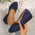 thumbnail image 2 of Tao Tao Women's Flats Shoes Round Toe Flats Black Flats Shoes Women Ballet Flats for Women Dressy Shoes Nude Flats Navy 37, 2 of 9