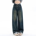 thumbnail image 5 of YUIVH Jeans For Women Trendy High Waisted Baggy Jeans Trousers With Street Casual Vintage Denim Pants Straight Leg Trousers Baggy Boyfriend Jeans with Pockets, 5 of 9