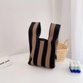 thumbnail image 1 of Bolso de mano de punto con bloques de colores en forma de corazón para niña, tejido de un solo hombro para mujer, funciones versátiles, personalizado, sexy y de moda., 1 of 6