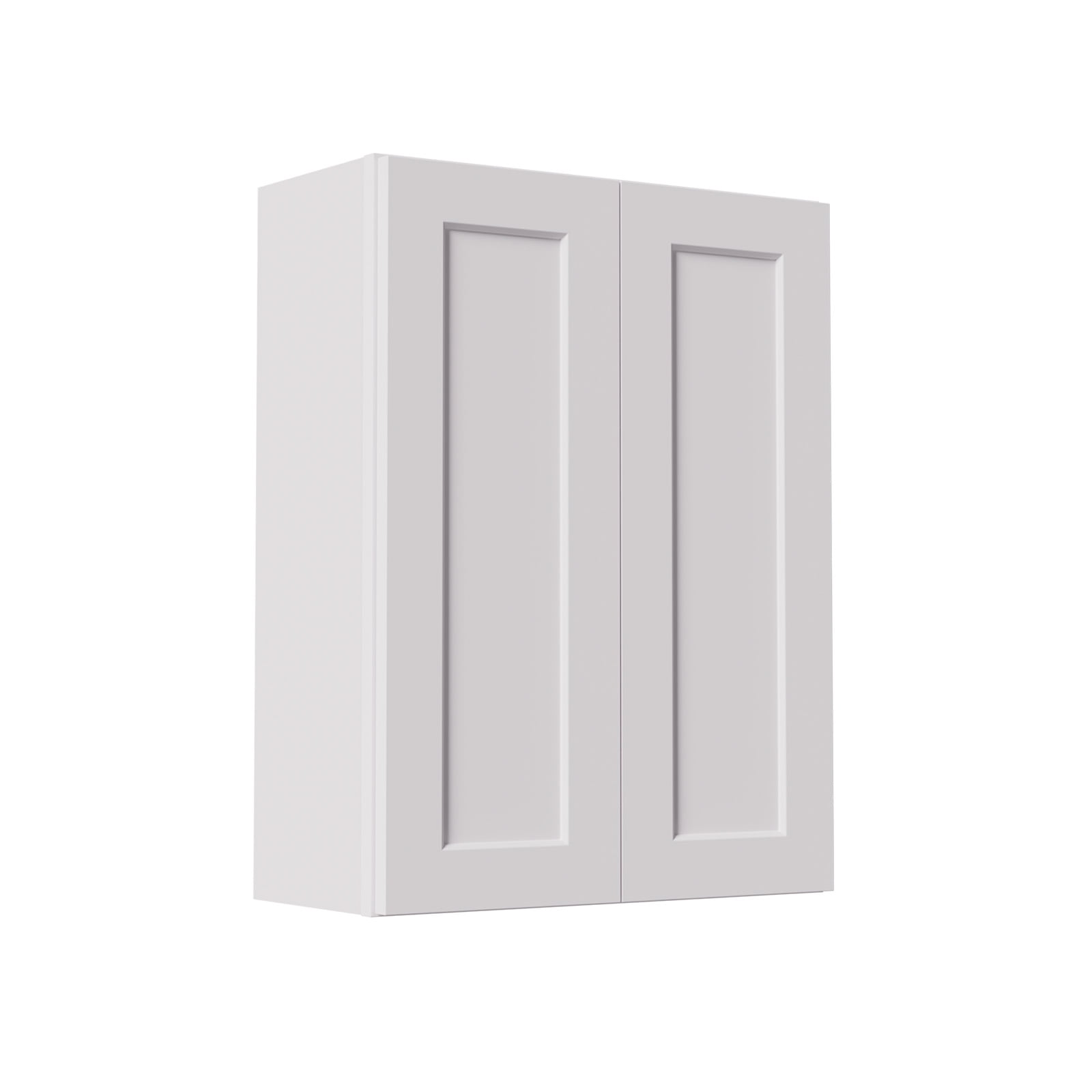White shaker Solid Wood Double Doors Wall Cabinet 2 Doors and 2 Shelves for Kitchen Storage, Bathroom Storage, Laundry,Adjustable Shelves Ready to Assemble(27"W×12"D×36"H)