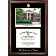University of Akron 8.5" x 11" Gold Embossed Diploma Frame with Campus Images Lithograph