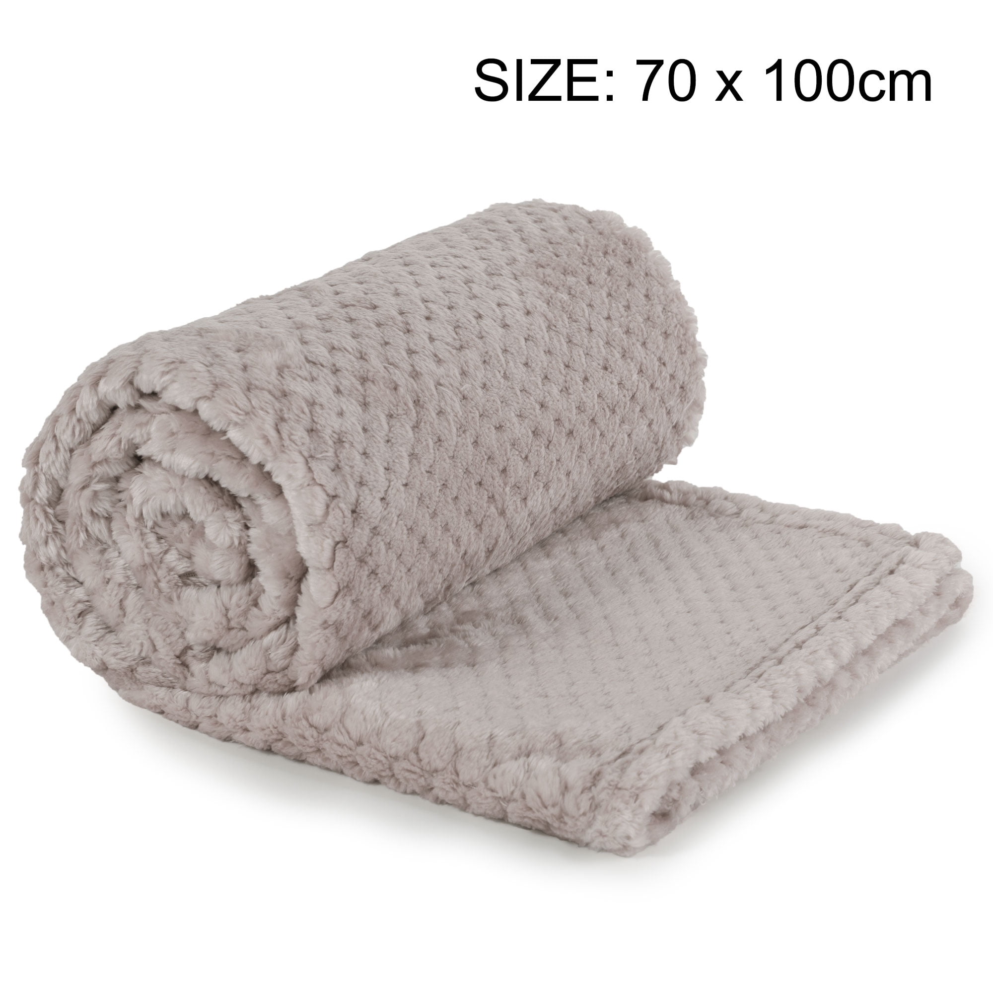 PiccoCasa Soft Microfiber Plush Flannel Blanket Luxury Bed Blanket, Camel Pet (30"x40")