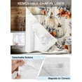 thumbnail image 3 of No Hook Cloth Fabric Shower Curtain with Snap in Liner, Thanksgiving Pumpkin Waterproof Shower Curtains Set with See Through Top Window, Autumn Floral Vintage Farm Bath Curtains Shower 72"x84", 3 of 6