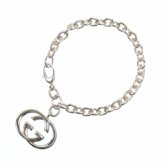 Pre-Owned Gucci Interlocking Double G Bracelet, SV925, 19.6g, Women's/Men's, Silver
