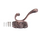 thumbnail image 1 of Perchero de metal para abrigos y sombreros, de bronce rojo, para colgar en la pared, estilo antiguo, para baño, 1 of 8
