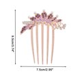 thumbnail image 2 of Ofertas Únicas 1 Pcs Peine Lateral de Rhinestone en Forma de Corona de Cinco Dientes para Uso Diario Aleación Púrpura de Rhinestone, 2 of 5