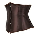 thumbnail image 2 of Grebrafan Underbust Corset Lace up Vintage Brown 6XL, 2 of 5