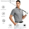 thumbnail image 4 of Alex Vando Mens Golf Shirt Moisture Wicking Quick-Dry Short Sleeve Casual Polo Shirts for Men, 4 of 5