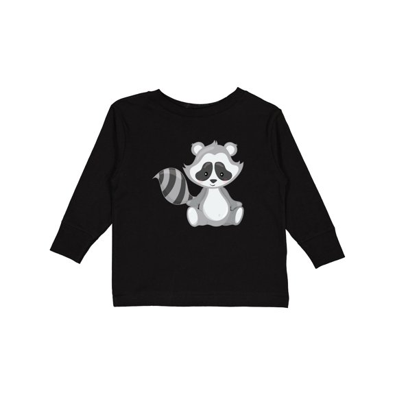 Inktastic Cute Woodland Animal Raccoon Boys or Girls Long Sleeve Toddler T-Shirt