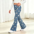 thumbnail image 5 of VIPOIN Girls' Boho Flare Pants Floral Print Vintage Y2K Style Bell Bottom Stretchy Trousers, 5 of 7