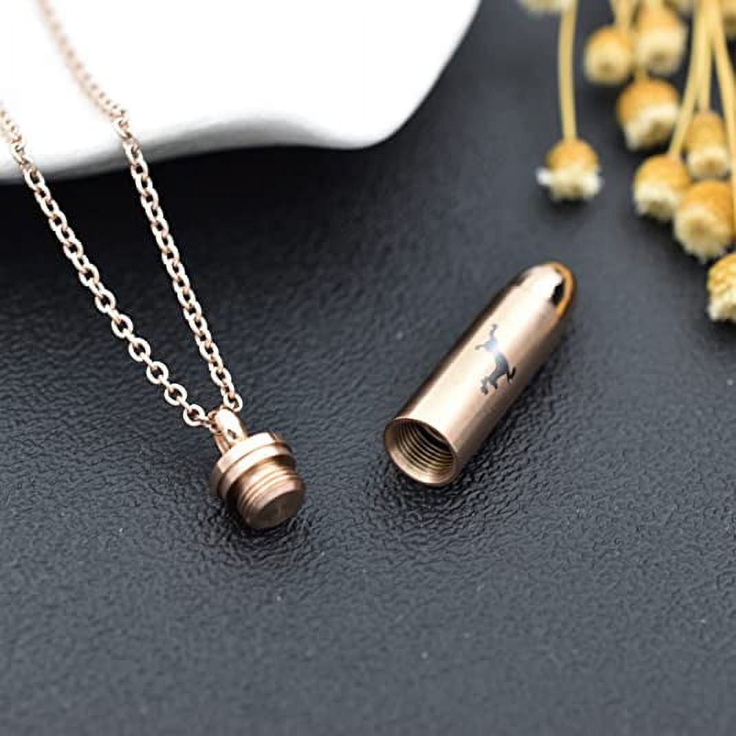 Sterling Silver 14K Yellow Gold-Plated Bullet Ash Holder Necklace –  Parkville Jewelers