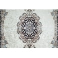 thumbnail image 5 of La Dole Rugs Navy Blue Beige Cream Silver Vintage Traditional Flat Pile Soft Area Rug Carpet Mat For Living Room Hallway Runner Outdoor Patio Sizes 5x7, 8x10, 7X9 feet inch inches ft, 5 of 5